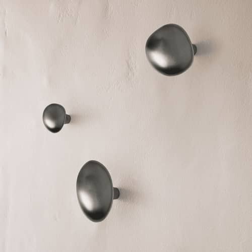 Chanterelle Hook metal black / Handle - Ferm Living - Matt black - Solid brass
