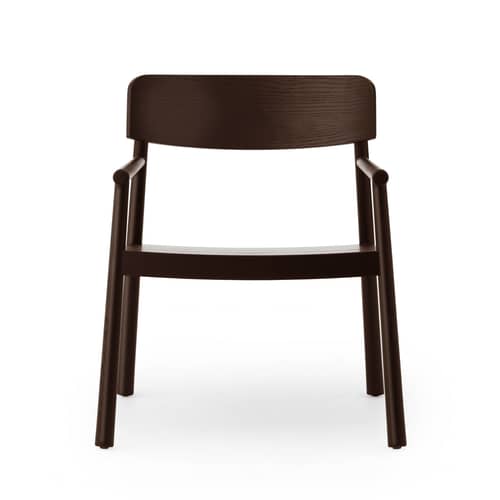 Fauteuil bas Timb bois marron - Normann Copenhagen - Marron - Contreplaqué de frêne, Frêne massif
