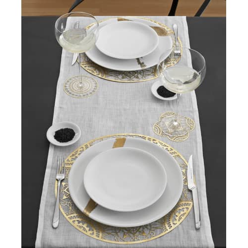 Italic Lace Tablemat metal gold Trivet - Ø 34 cm - Driade - Brass - Brass
