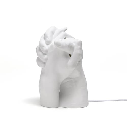 Lampada da tavolo With Me ceramica bianco / Porcellana - H 32 cm - Seletti - Bianco - Porcellana
