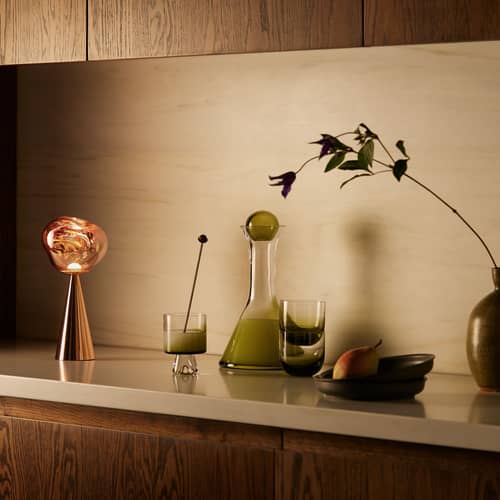 Lampe sans fil rechargeable Melt Portable LED (2015)  / H 28,5 cm - Polycarbonate métallisé (change de couleur) - Tom Dixon - Cuivre - Acier, Polycarbonate