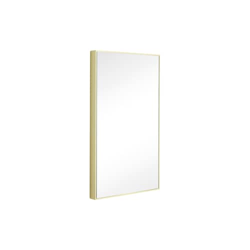 Miroir mural Shine Medium métal jaune / 32 x 55 cm / Seconde vie - HÜBSCH - 32 x 55 cm / Jaune - Fer, Verre