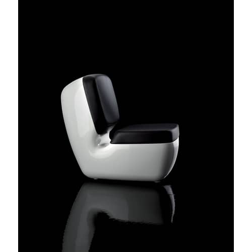 Nimrod Padded armchair plastic material textile white purple / Marc Newson, 2009 - Magis - White / Purple - Polythene, Wool