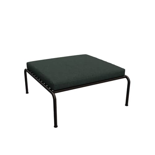 Pouf per esterno Avon metallo tessuto verde / Tessuto & Acciaio - Houe - Verde Alpino - Acciaio termolaccato, Schiuma di poliuretano, Tessuto Sunbrella