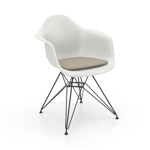 Sitzkissen Soft Seat textil beige / Typ A - 39,5 x P 38,5 - Vitra - Dunkelbeige (Stoff Hopsak) - Filz, Gewebe