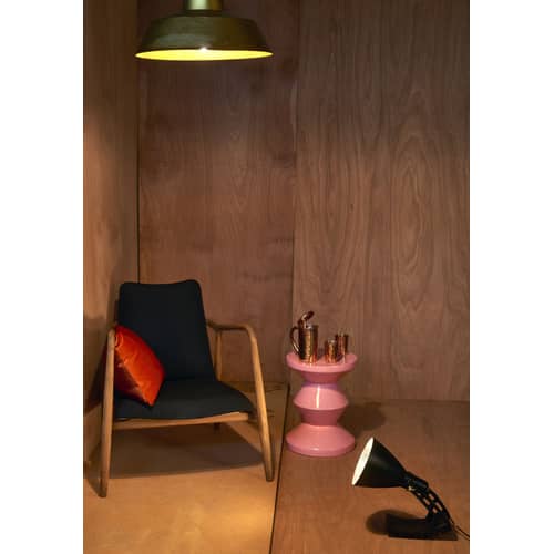 Tabouret Zig Zag - Pols Potten - Rose clair - Polyester laqué