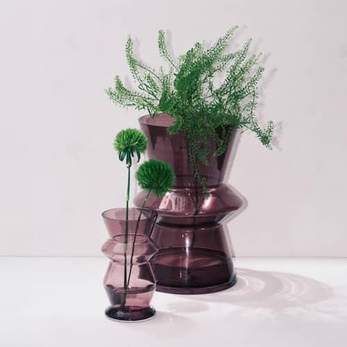 Vase Marie-Ann verre violet / Medium - Ø 19 x H 31.6 cm - Serax - Violet - Verre