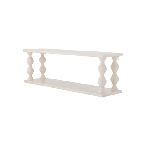 Wandregal Salino holz weiß / B 80 x H 26 cm - Bloomingville - B 80 cm / Weiß - lackierte Holzfaserplatte
