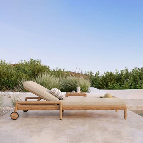 Accessoire / Matelas pour bain de soleil Jack - Ethnicraft - Naturel - Mousse, Tissu polypropylène