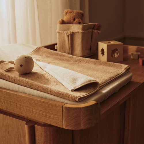  Accessory natural wood / Changing table for Tilu Chest of drawers - Ferm Living - Changing table / Oak - Oak veneer, Solid oak