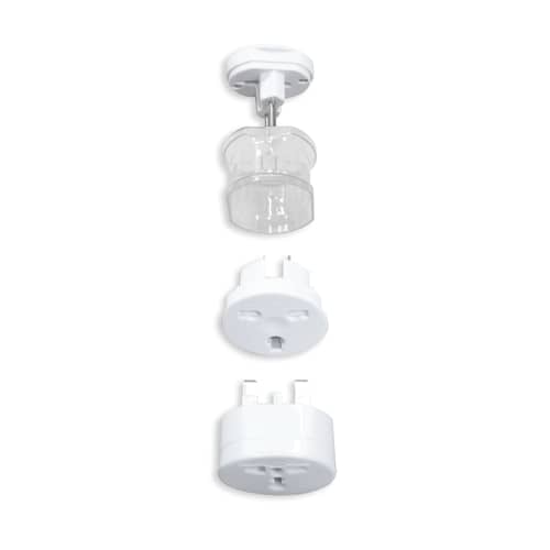 Adaptateur secteur  plastique blanc / Prise secteur internationale - NX - Kit de prises internationales. - Matière plastique