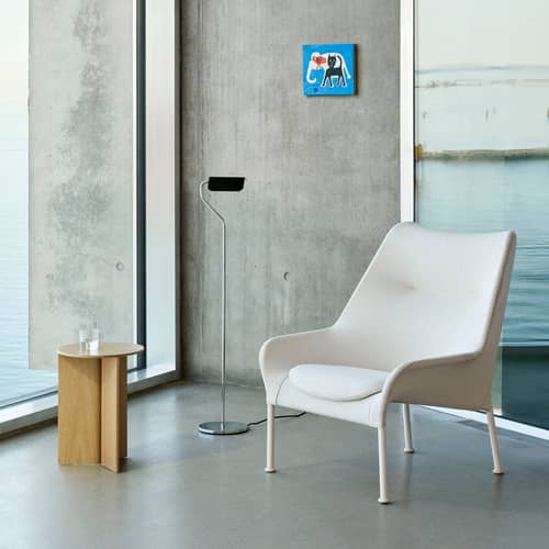Lampada a stelo Apex metallo rosso / Lampada da lettura orientabile - H 110 cm - Hay - Bordeaux - Acciaio cromato, Acciaio verniciato
