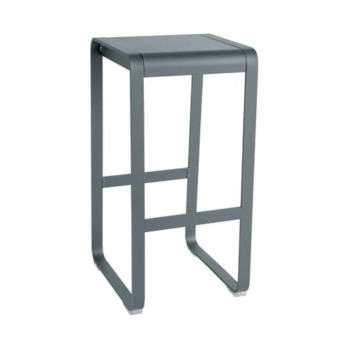 Barhocker Bellevie metall grau / H 75 cm -  Aluminium - Fermob - Gewittergrau - bemaltes Aluminium