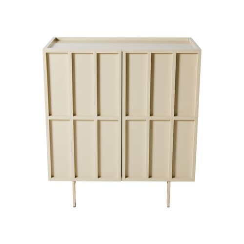 Buffet  bois beige / L 80 x H 89 cm - HK LIVING - Crème - MDF laqué, Métal laqué