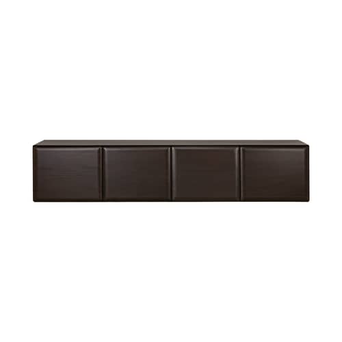 Buffet suspendu PI Light bois marron / L 225 x P 43 x H 47 cm - Ethnicraft - Acajou brun foncé - Acajou massif