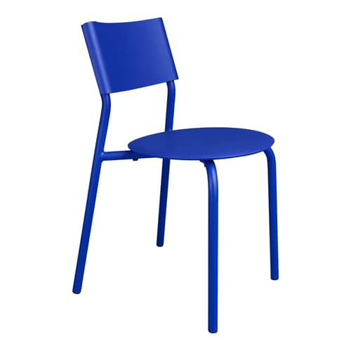 Chaise empilable SSD - TIPTOE x Klein Blue® édition limitée bois bleu - TIPTOE - Bleu Klein - Acier thermolaqué, Chêne teinté