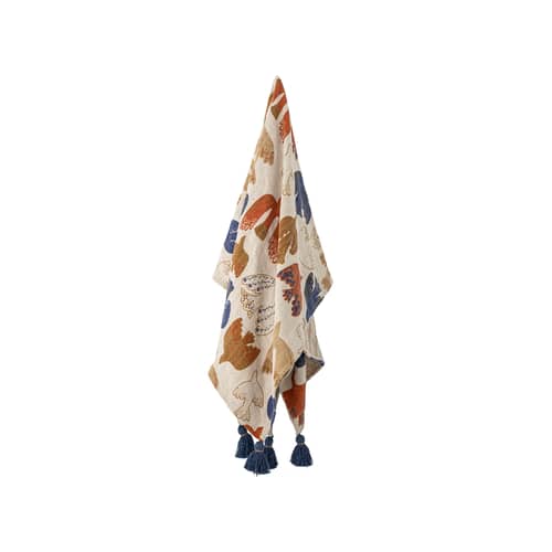 Decke Anniversary textil bunt / 160 x 130 cm - Recycelte Baumwolle - Bloomingville - Bunt - Recycelte Baumwolle