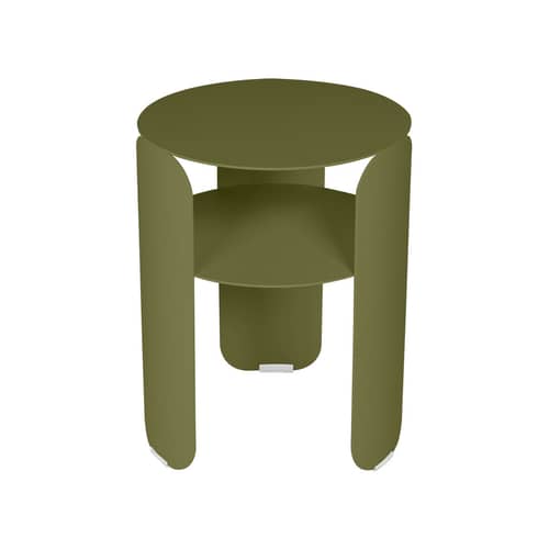 Bebop End table metal green / Ø 35 x H 45 cm - Fermob - Pesto - Aluminium, Steel