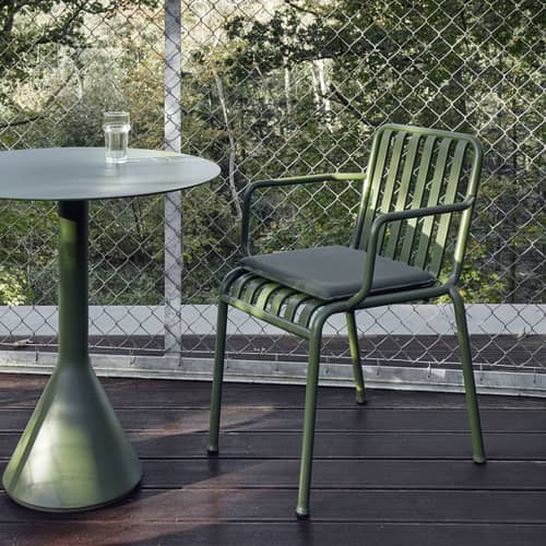 Fauteuil empilable Palissade métal vert / Bouroullec, 2016 - Hay - Vert olive - Acier laqué époxy