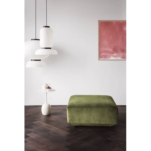 Guéridon Lato LN8 métal marbre blanc beige / Marbre Ø 40 x H 50 cm - &tradition - Plateau ivoire / Marbre crème - Acier peint, Marbre