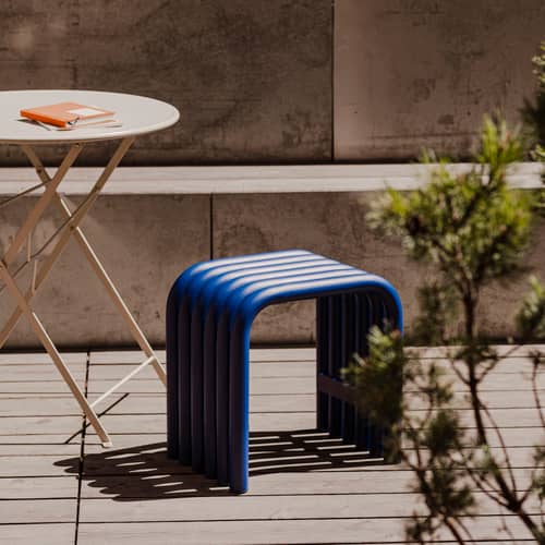 Hocker Nokk metall blau - NOO.MA - Süße Heidelbeerfarben - Stahl