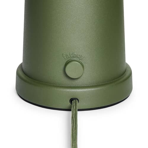 Lampe de table Revolve verre vert - Fatboy - Vert mousse - Aluminium, Verre soufflé bouche