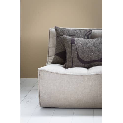 Divano destro N701 tessuto beige / L 140 cm - Tessuto - Ethnicraft - Beige - Espanso, Legno, Tessuto