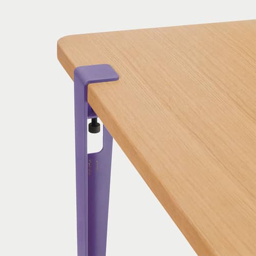 Piede  metallo viola con fissaggio a morsa di Uchronia / H 75 cm - Per creare tavoli e scrivanie - TIPTOE - Viola (by Uchronia) - Acciaio termolaccato