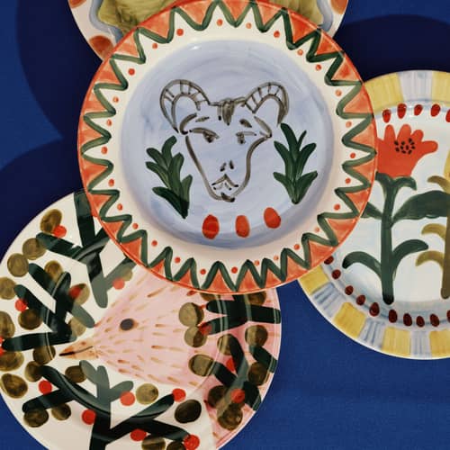 Jane January 01 Plate ceramic multicoloured / Set of 2 - Ø 25.8 cm - Serax - Jane January - Sandstone