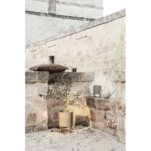 Pot de fleurs Bau Large métal vert / Ø 28 cm - Ferm Living - Vert foncé - Acier galvanisé