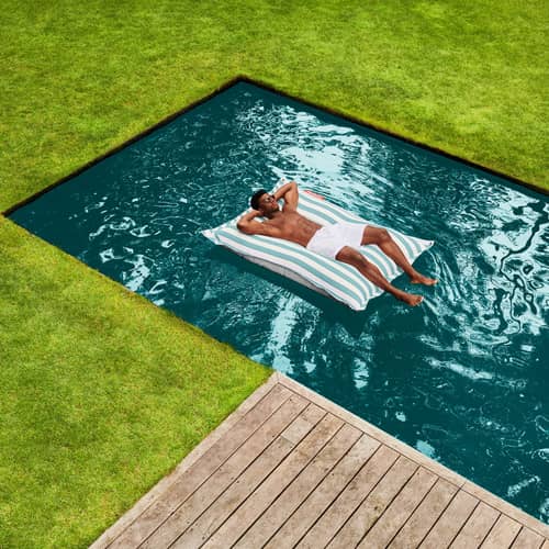 Pouf Flottant Géant En Forme De L Pour Piscine - Siège Imperméable Réutilisable Taille Adulte