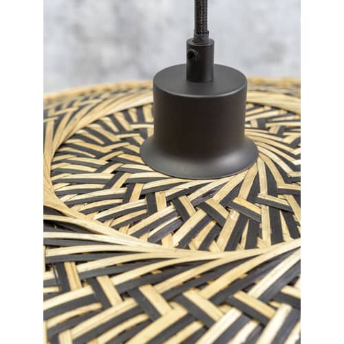 Sospensione Bali Small legno naturale / Bambù - Ø 44 cm - GOOD&MOJO - Ø 44 cm / Naturale e nero - Bambù
