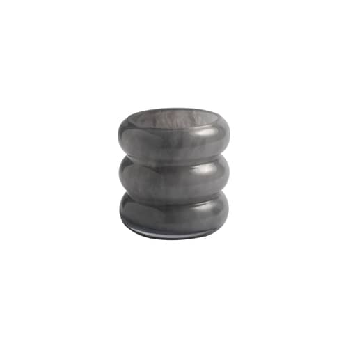 Chubby Small Vase glass grey / Ø 10 x H 10 cm - & klevering - H 10 cm / Grey - Glass