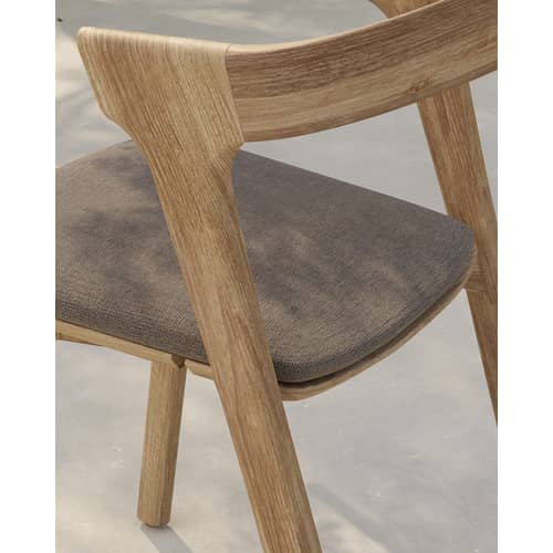 Zubehör Outdoor textil braun beige / Sitzkissen für den Gartenstuhl „Bok“ - Ethnicraft - Mokka - , Schaumstoff