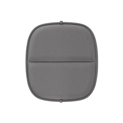  Seat cushion textile grey black / For the HiRay low armchair - Recycled - Kartell - Anthracite - Polyurethane, Recycled fabric