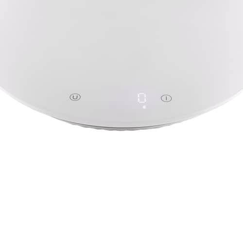 Balance de cuisine électronique Plissé plastique blanc / Batterie rechargeable - Alessi - Blanc - Résine thermoplastique, Verre trempé