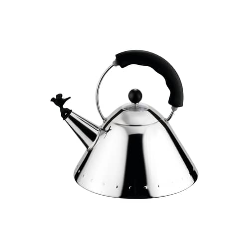 Bouilloire 9093 - Oisillon / Michael Graves, 1986 - 2 Litres /Induction - Alessi - Noir - Acier inoxydable, Résine thermoplastique