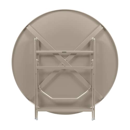 Klapptisch Caractère metall beige / Ø 128 cm / 7 Personen - Fermob - Muskat - bemalter Stahl