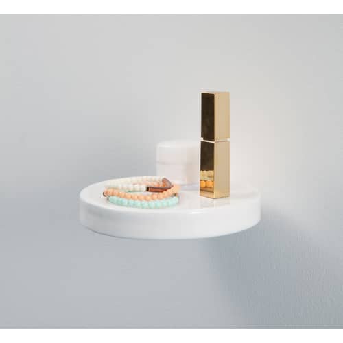 Étagère Balcon céramique blanc / Ø 14 cm - Moustache - Céramique blanche - Céramique