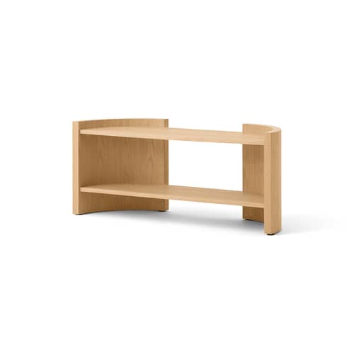 Étagère Crescent Low bois naturel / L 150 x H 60 cm - Audo Copenhagen - Chêne - Contreplaqué, MDF