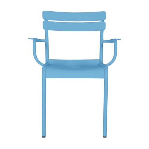 Fauteuil empilable Luxembourg Bridge métal bleu - Fermob - Bleu Maya - Aluminium laqué