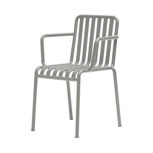 Fauteuil empilable Palissade / Bouroullec, 2016 - Hay - Gris clair - Acier laqué époxy