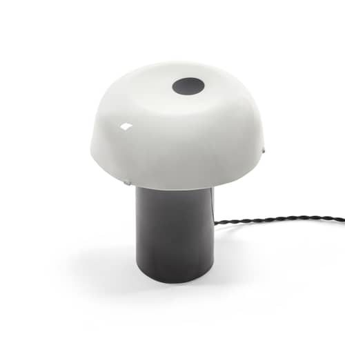 Lampe de table Céline n°2 / Ø 20 x H 21 cm - Serax - N°2 / Noir & blanc - Grès émaillé, Porcelaine
