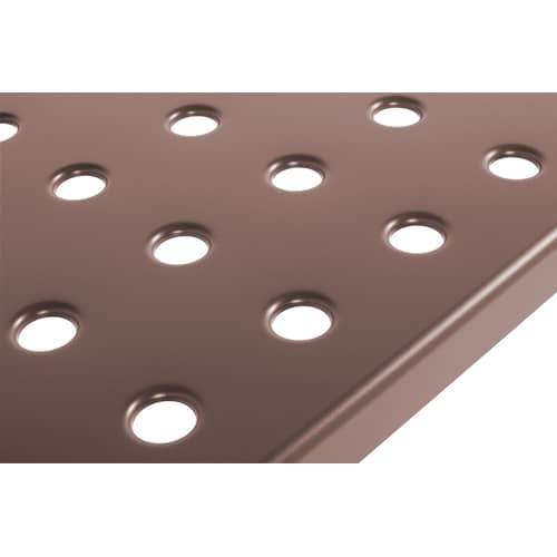 Balcony Rectangular table metal red / 144 x 76 cm - Steel - Hay - Iron red - Powder coated steel