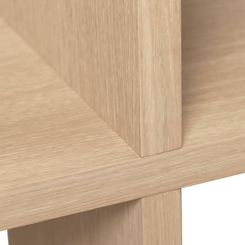 Regal Kona 2x4 holz natur / B 122,5 x H 141 cm - Ferm Living - Eiche, hell - eichenfurnierte Holzfaserplatte