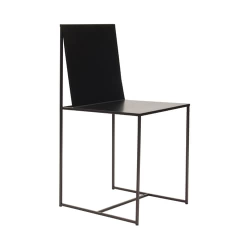Stuhl Slim Sissi metall schwarz - Zeus - Schwarzbraun - Stahl