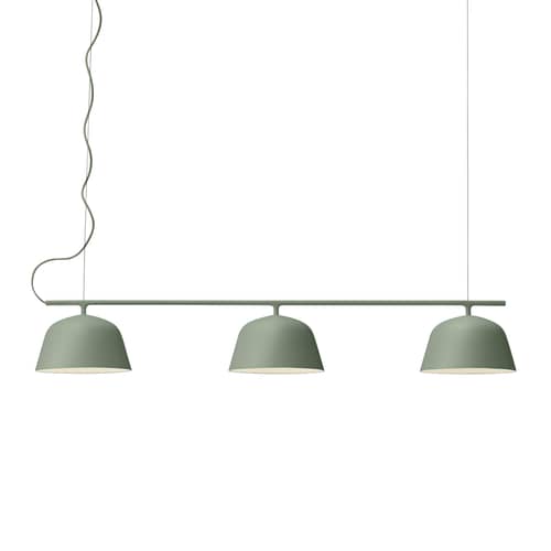Suspension Ambit Rail métal vert / L 126 cm - Muuto - Vert sauge - Aluminium