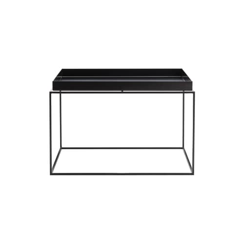 Table basse Tray métal noir / 60 x 60 x H 39 cm - Hay - Noir - Acier laqué