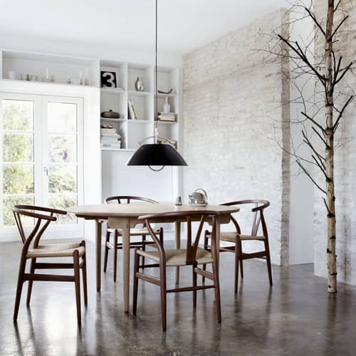 Tavolo ovale CH337 legno naturale / 115 x 140 cm - Wegner, 1962 / Possibilità di inserire 2 allunghe - CARL HANSEN & SON - Tavolo / Rovere oliato - Massello di quercia oliato