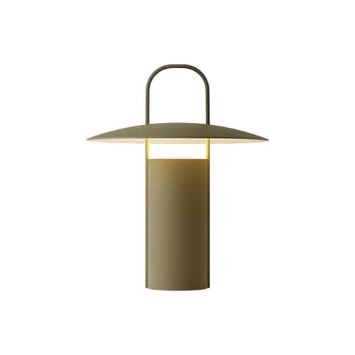 Ray Wireless rechargeable outdoor lamp metal green / Ø 21 x H 23.5 cm - Metal - Audo Copenhagen - Green - Aluminium